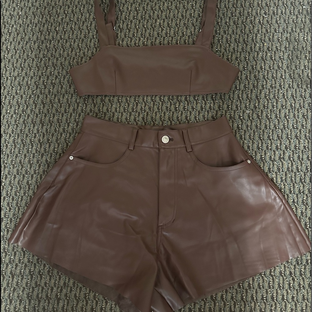 We Wore What two piece brown set